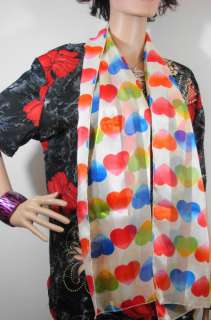 Heart Design Ladies Fashion Scarf Polyster silk New  