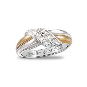   Couples Diamond Ring Diamond Embrace   Personalized Jewelry Jewelry