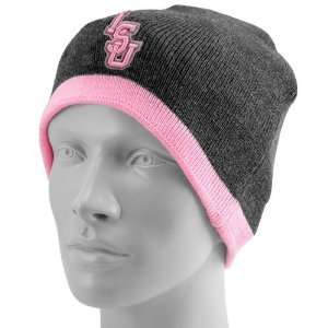   LSU Tigers Ladies Charcoal Blizzard Knit Beanie: Sports & Outdoors