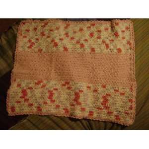  Handmade Crocheted Baby Receiving Blanket (Pink 