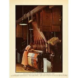  1937 Print American Viscose Jacquard Bobbins Rayon Loom 