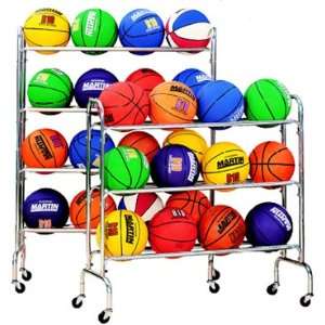  PORTABLE BALL RACK HOLDS 12 3 TIERS Toys & Games