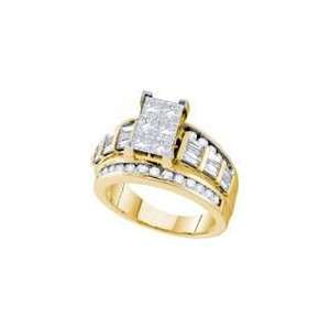   Yellow Gold 1 Ct Diamond Princess Cut Ring: Rodeo Jewels Co: Jewelry