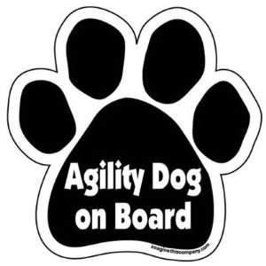  Car Magnet   Paw Agility Dog on Board