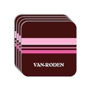 Personal Name Gift   VAN RODEN Set of 4 Mini Mousepad Coasters (pink 