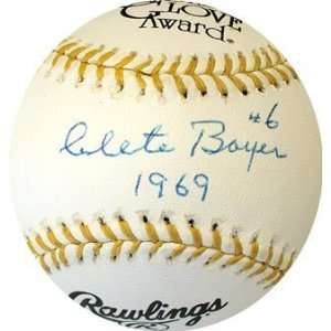  Clete Boyer Autographed / Signed Golden Glove Award 