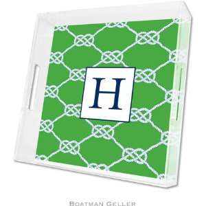  Boatman Geller Lucite Trays   Nautical Knot Kelly (Square 