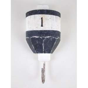   : Nautical Blue & White Buoy Single Wall Hook Hanger: Home & Kitchen