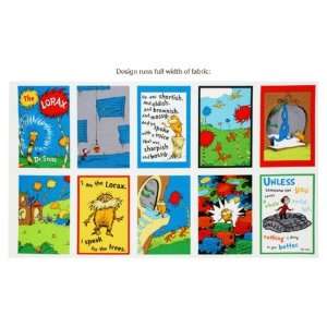  Lorax Bright Panel Dr. Seuss Fabric (By Panel) ADE 11835 195 BRIGHT 