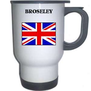  UK/England   BROSELEY White Stainless Steel Mug 