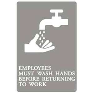  Employees Must Wash Hands ADA Signs Case Pack 3 Arts 