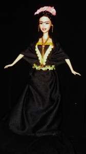   Kahlo ~ Popular Portrait ~ Mexican Artist ~ Hispanic OOAK Barbie doll