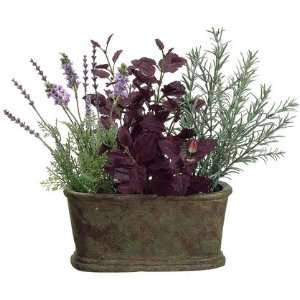  12 Lavender, Rosemary & Basil Herb Silk Plant w/Paper 