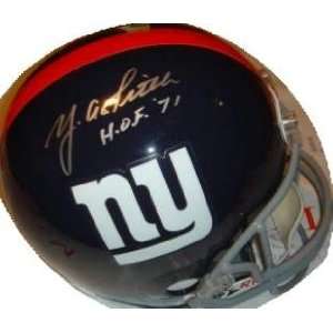    Y.A. Tittle (New York Giants) Football Helmet: Sports & Outdoors