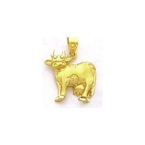  14k Gold Cow Pendant [Jewelry]