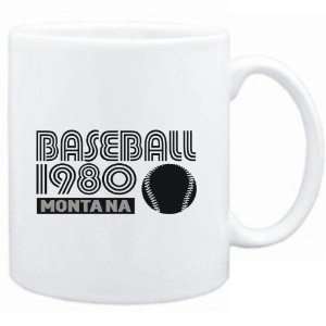  Mug White  BASEBALL 1980 Montana  Usa States Sports 