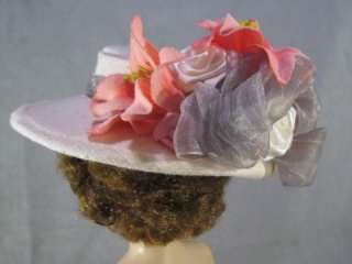 Pink Lilies a Fashion Doll Hat on my Gene Marshall Doll  