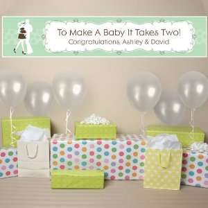 Banner   Silhouette Couples Baby Shower   Its A Baby   Personalized 