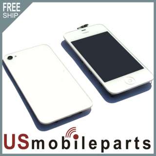 Verizon iphone 4 compatible white lcd touch screen + back cover 