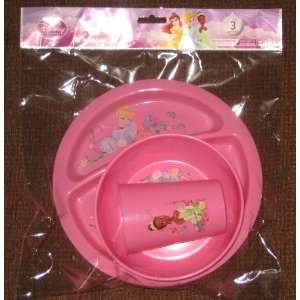  Disney Princess 3 Piece Zap Tableware: Toys & Games