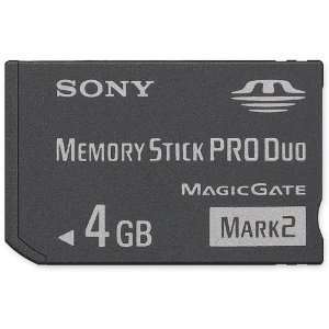 SONY 4GB MEMORY STICK PRO DUO FLASH MEMORY CARD MSMT4G AUTHENTIC 