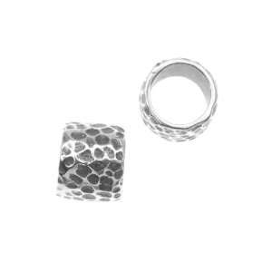   Plated Large Hole Spacer Bead Hammered 6mm (2): Arts, Crafts & Sewing