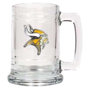 Minnesota Vikings   NFL 15oz Glass Tankard (Primary Logo)