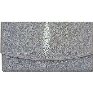   Stingray Leather Bifold Long Wallet 19 x 10 cm (7 1/2 x 4) Jewelry