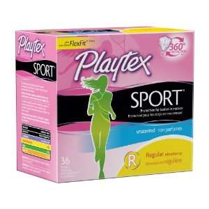  Playtex Sport Tampon, Regular Absorbency, Unscented, 36 