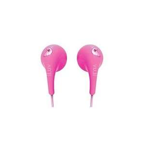  Iluv Bubble Gum Ii Earphones Pink Flexible Jelly Type 