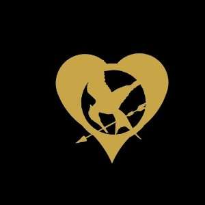 Hunger Games Mockingjay Heart Symbol Car Window Decal Sticker Metallic 