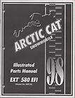 1998 ARCTIC CAT SNOWMOBILE EXT 580 EFI ILLUSTRATED PAR