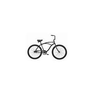  Mens Beach Cruiser Bicycle   26 Touch   Black: Sports 