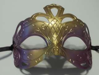   Gold Diamond Cut Venetian Mardi Gras Masquerade Party Mask  