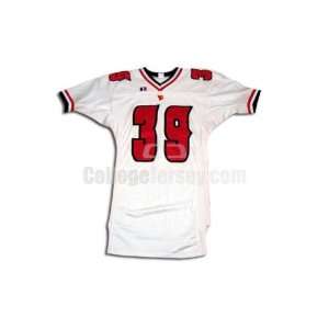 White No. 39 Game Used Louisiana Lafayette Russell Football Jersey 