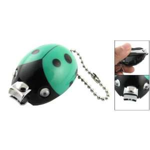  Ladybug Shaped Green Finger Nail Clippers w Metal Key 