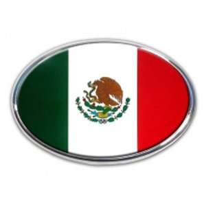  Mexico Mexican Counry Flag Chrome Auto Emblem: Automotive