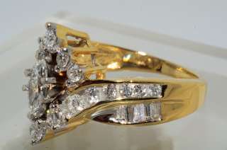 8000 2.05CT MARQUISE CUT DIAMOND ENGAGEMENT RING SIZE 7.25  