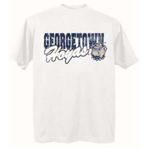  Georgetown University Hoyas NCAA White Short Sleeve T 