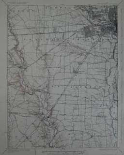 1925 Electric Railroad Map COLUMBUS Grove City Ohio OSU  