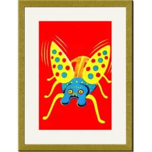  Gold Framed/Matted Print 17x23, Spotted Beetle