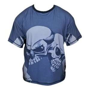 SkullSkins Evil Twins Gray Large Short Sleeved T Shirt 