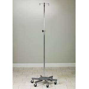  Infusion Pump Stand, 6 leg oversized base with 6 hooks 