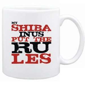  New  My Shiba Inus Put The Rules  Mug Dog