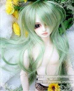 BJD Doll Hair Wig 7 8 E62 Green 1/4 MSD DOD LUS  
