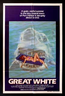GREAT WHITE * JAWS CINEMASTERPIECES SHARK HORROR ORIGINAL MOVIE POSTER 