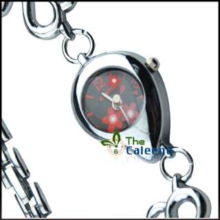 EYKI Fashion Elegant Lotus Quartz Bracelet Round Lady Wrist Watch 