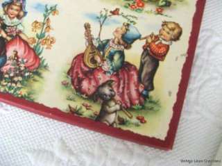 ViNtAgE BOXED SET Hand Loomed SWISS Embroidery RABBIT & SCOTTY DOG 