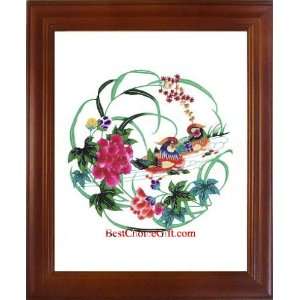 Chinese Gift/ Chinese Framed Art/ Framed Chinese Paper Cuts/ Mandarin 
