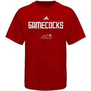  NCAA adidas Jacksonville State Gamecocks Red Sideline T 